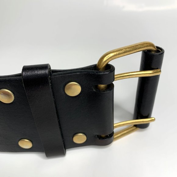 YSL Wide Rectangle Buckle Leather Corset Belt 34 - Picture 8 of 10